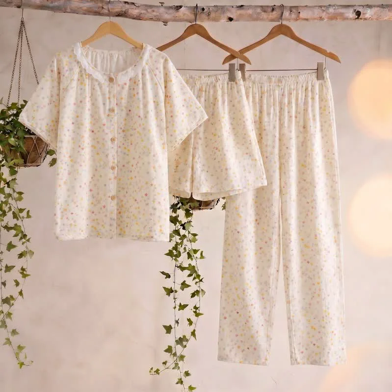 Consistent Ownkoti Star Print Cotton Loungewear Set 3PCS Verified