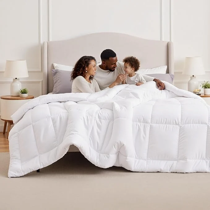 Comfortable Bedsure Comforter Duvet Insert - Quilted Comforters Oversized King Size All Season Duvet GentleSoft Down Bedding with 8 Tabs Gifts for Women Men White Oversized King 116 x 98 Inches Crafted