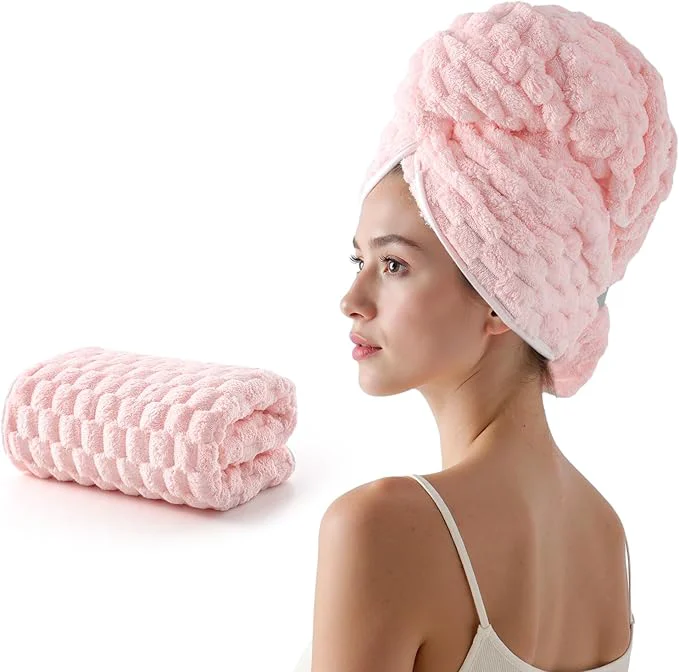 Elite REDKISS Pink Microfiber Hair Towels Dependable