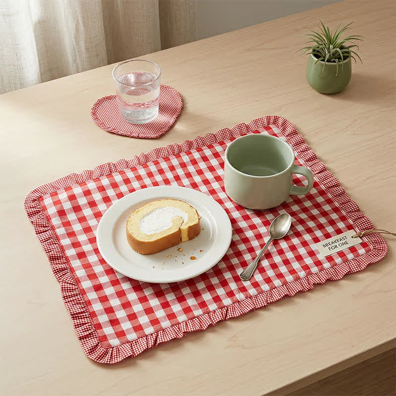 Optimized Ownkoti Soft Minimalist Striped Cotton Placemat Consistent