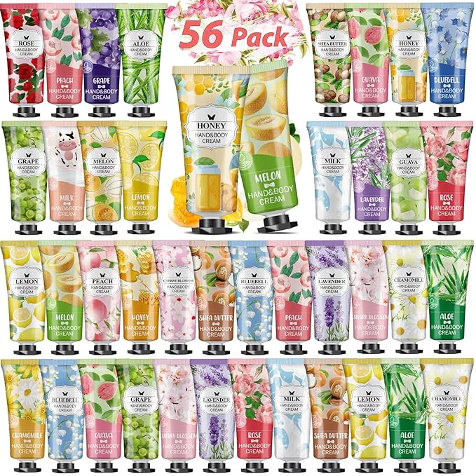 Unique VESPRO 56 Pack Hand Cream Gifts Set Mothers Day Gifts Bulk Hand Lotion Travel Pure