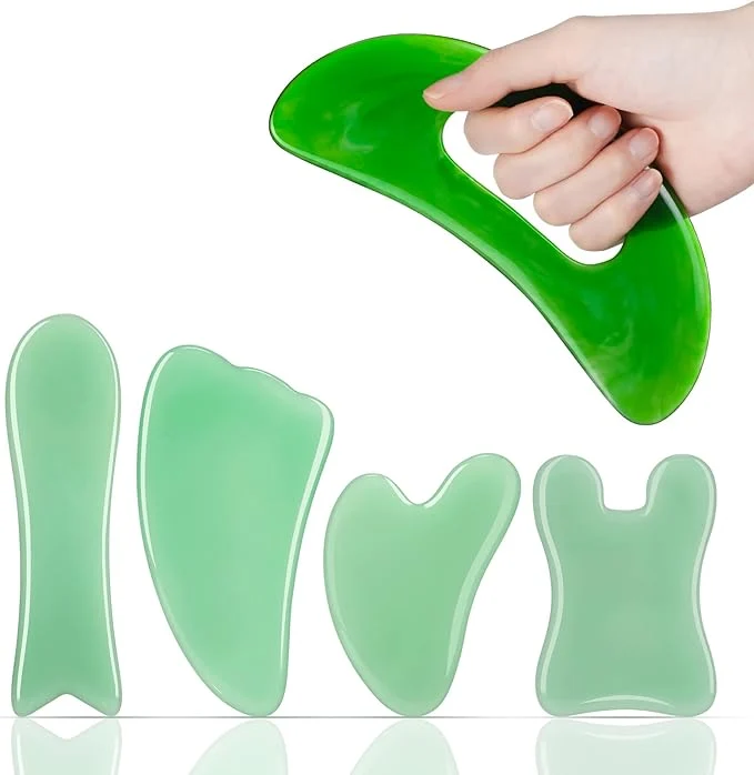 Selected Treela 5 Pcs Gua Sha Facial Tools Set and 1 Pcs Body Gua Sha Massage Tool Refined