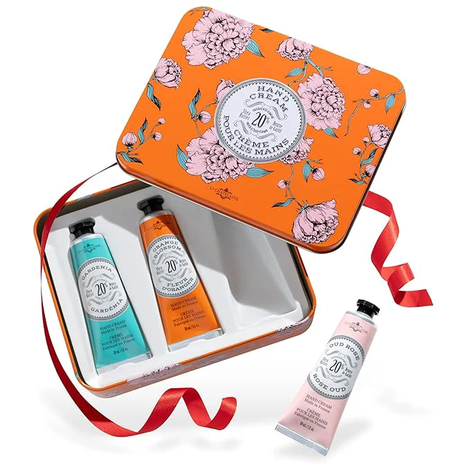Premium La Chatelaine Hand Cream Trio Tin Gifts Recyclable