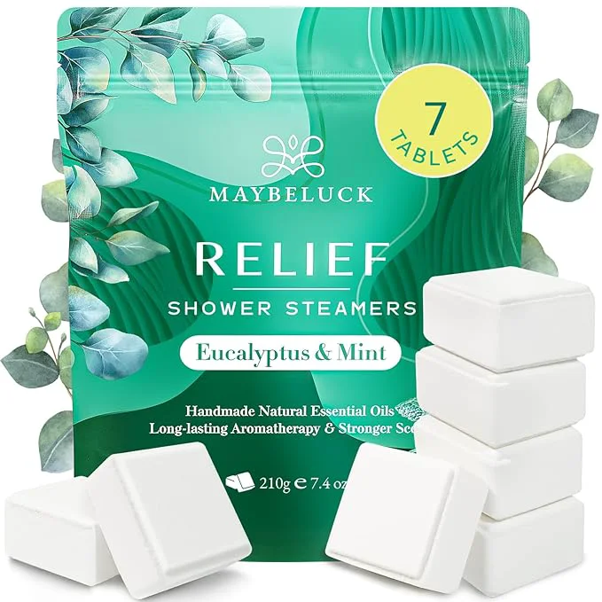 Green Eucalyptus Mint Shower Steamers 7 Pack Excellent