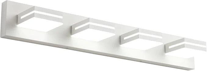 Natural SineRise LED Modern Bathroom Vanity Light Fixtures Matte White Modern Acrylic Fine Crafted