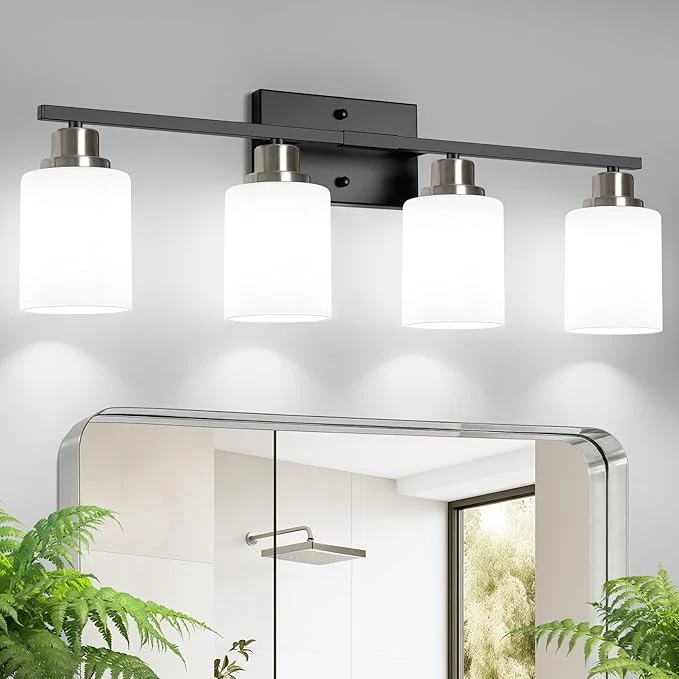 Proven Ascher Bathroom Light Fixtures 4-Light Vanity Light Over Mirror Wall Lamp Lightweight