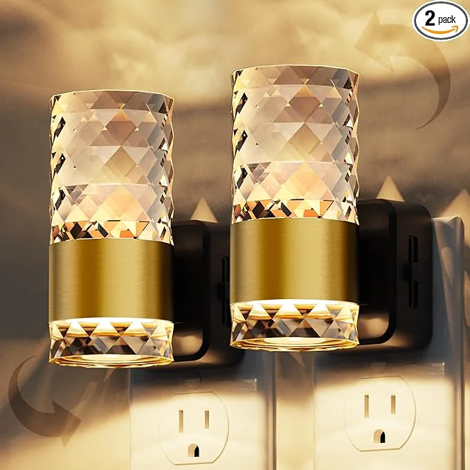 World-Class L LOHAS LED Night Light Modern Night Lights Plug into Wall 2 Pack 3000K Soft Classic