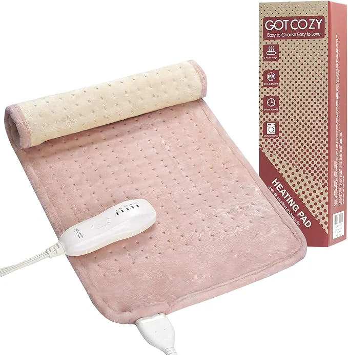Expertly Made GOTCOZY Heating Pad for Back Pain Relief Cramps Electric Heating Pads for Dependable