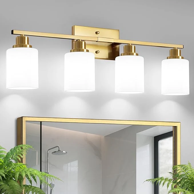 Official Ascher Bathroom Light Fixtures 4-Light Vanity Light Over Mirror Wall Lamp Top-Quality