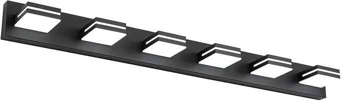 Lightweight SineRise LED Modern Bathroom Vanity Light Fixtures Matte Black Modern Acrylic Dependable