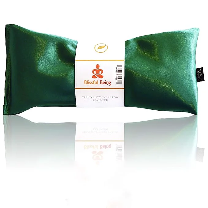 Modern Lavender Eye Pillow Hot or Cold Weighted Satin Eye Mask Fashionable