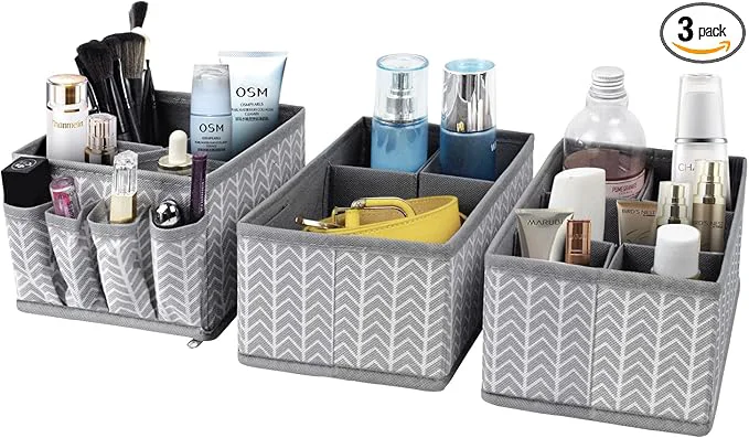 Trendy VERONLY Cosmetic Storage Bins Makeup Organizer Adjustable Multifunction Advanced