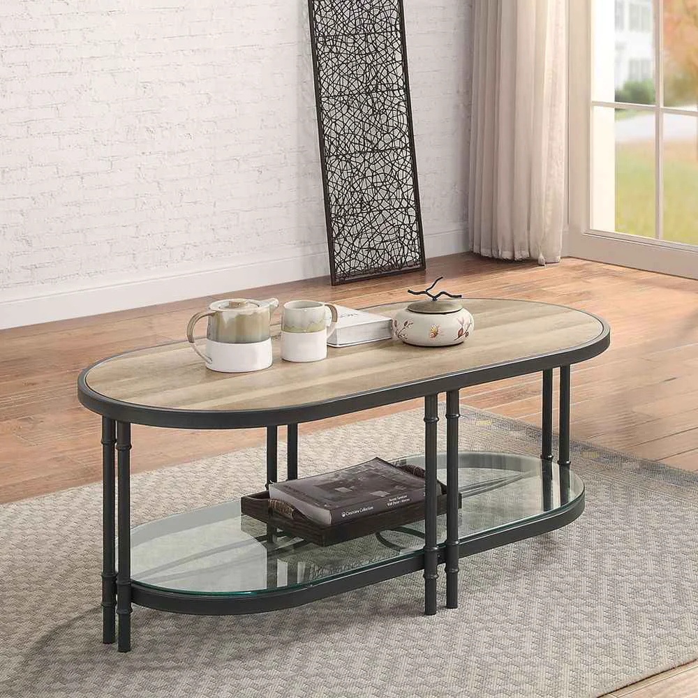 Green Brantley - Coffee Table - Oak amp Sandy Black Quality