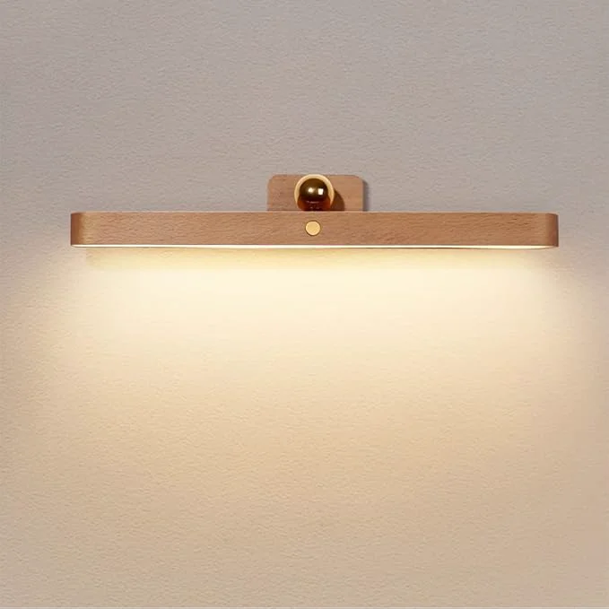 Professional Led Rechargeable Bathroom Light Fixtures Three-Level Dimmable Touch Control Functional
