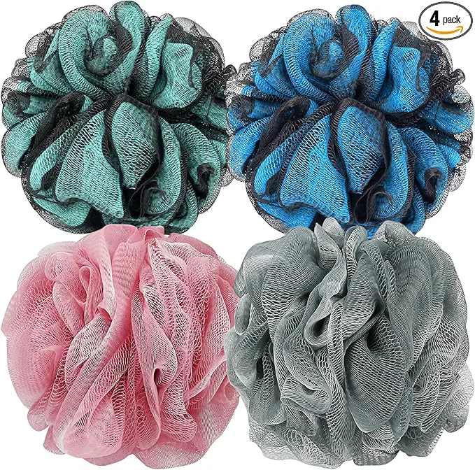 Premium Material DadyMart Bath Shower Loofah Sponge 60g Bath Mesh Pouf Shower Ball Body Scrubber Top-Quality