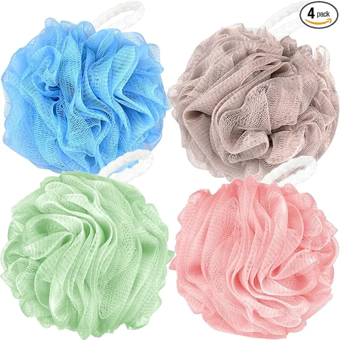 Trendy Fu Store Loofah Sponge Shower Loofahs 70g Bath Sponges Mesh Balls 4 Colors Specialty
