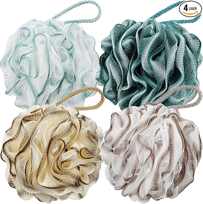 Fashionable DadyMart Bath Shower Loofah Sponge 60g Bath Mesh Pouf Shower Ball Body Scrubber Original Design