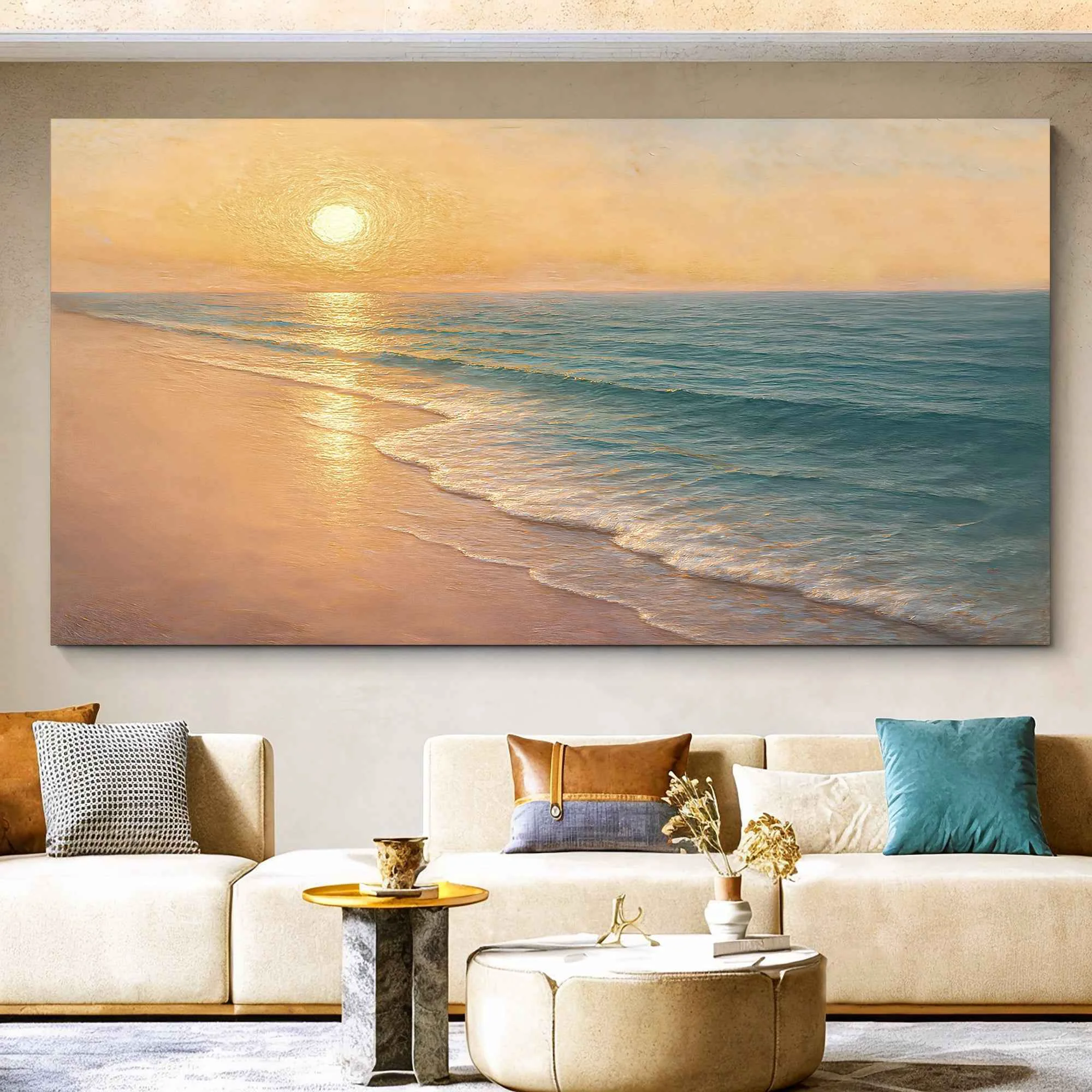 Optimized Beach Shoreline Coastal Wall Art IV Healthy