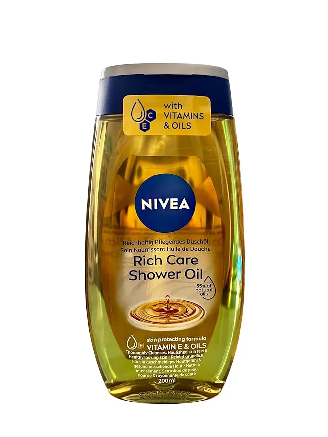 Functional Nivea Shower Oil Natural Caring 200ml Convenient