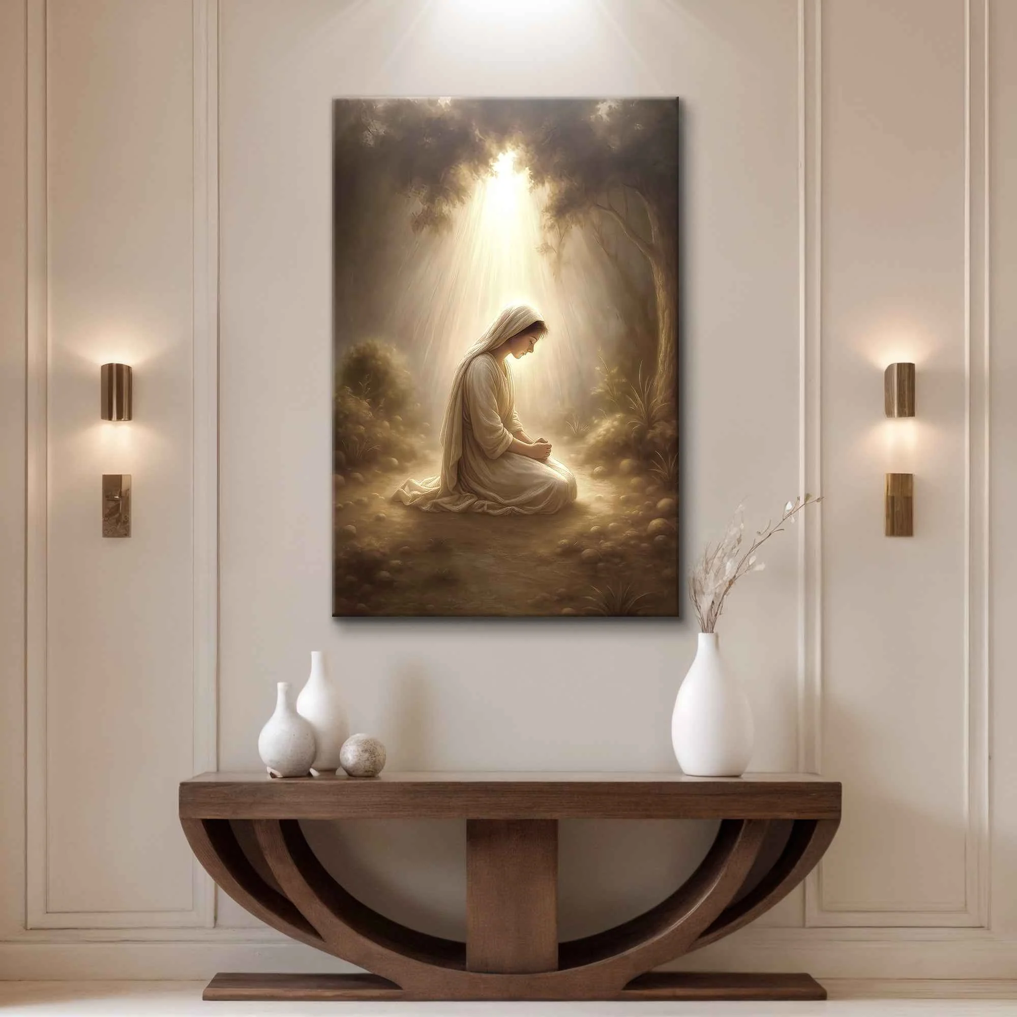 Optimized Mary Praying Faith Wall Art II Quality