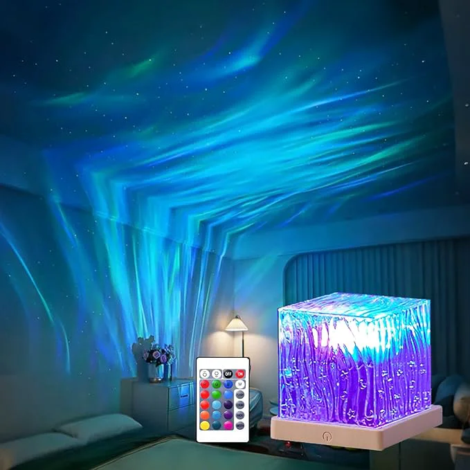 Refined Northern Lights Projector 16 Colors Rechargeable Aurora Light Projector Mood Luxury