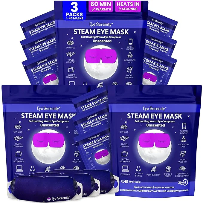 Pure Eye Serenity Steam Eye Mask Heated Eye Mask Self Heating Warm Compress Versatile