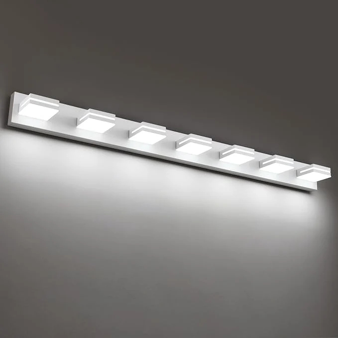 Next-Generation SineRise LED Modern Bathroom Vanity Light Fixtures Matte White Modern Acrylic Relaxed