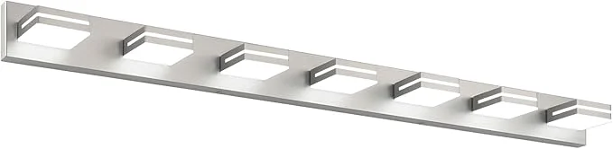 Trendy SineRise LED Modern Bathroom Vanity Light Fixtures Brushed Nickel Modern World-Class