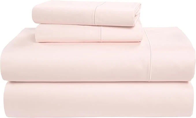 Healthy LANE LINEN Egyptian Cotton King Size Bed Sheets Machine Washable Naturally Temperature regulating Sustaibable No Pill Fade Resistant King Size Sheets Set Cotton - Petal Pink Selected