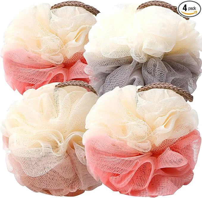 Recyclable FARMOGA Bath Loofah Sponge Back Scrubber Shower Sponge Soft Mesh Exfoliator Efficient
