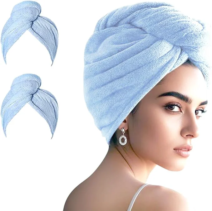 High-Quality Microfiber Hair Drying Towel Wrap Lightweight