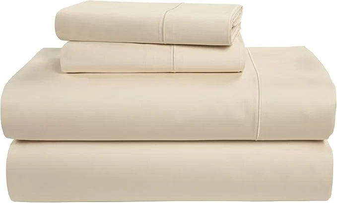 Traditional LANE LINEN Egyptian Cotton King Size Sheets Set Soft amp Comfy Luxury Hotel Style Thick Deep Pocket King Sheet Set No Pill Natural Cooling Elegant 15 quot Deep Pocket - Summer Sand Clean