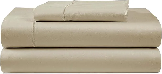 Traditional LANE LINEN Egyptian Cotton Bed Sheets Twin Size 15 inch Extra Deep Pocket Twin Sheets Naturally Temperature Regulating Cooling NO Pill Fade Resistant Cotton Sheets Twin - Linen Organic