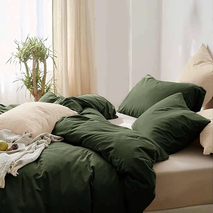 Detailed ETDIFFE Dark Green Twin Twin XL Size Comforter 2pc Soft Farmhouse Olive Bedding Set amp Collection Lightweight All Season Microfiber Down Bed Comforter with 1 Pillow Sham for Women Men Selected