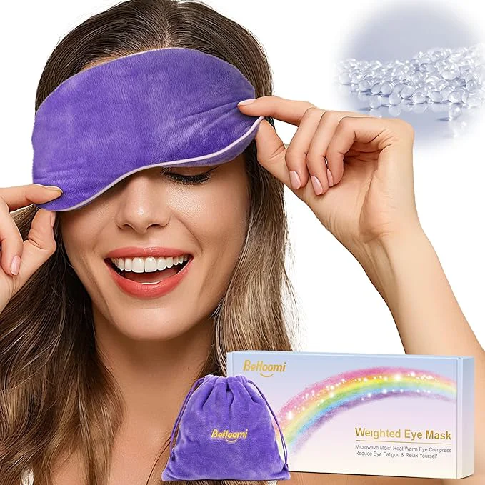 Durable BeHoomi Heated Eye Mask Weighted Sleep Mask Warm Compress Versatile
