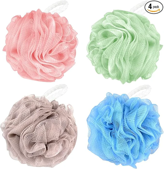 Casual Chuya Large Bath Sponges Loofahs 70g 4 Pack Shower Sponge Exfoliating Cleaning Fine
