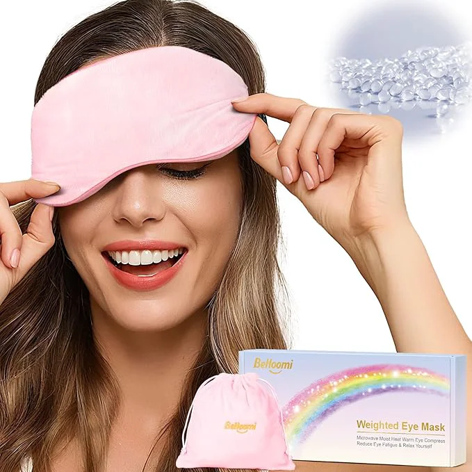 Exceptional BeHoomi Heated Eye Mask Weighted Sleep Mask Warm Compress Authentic
