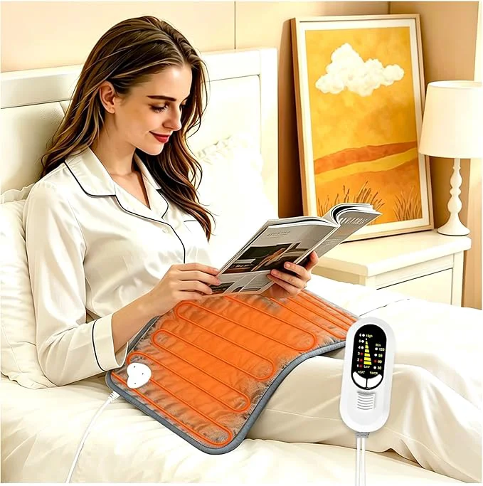 Professional Electric Heating pad with 6 Heat Settings Auto Shut Off Dry Electric Heating Easy-to-Use