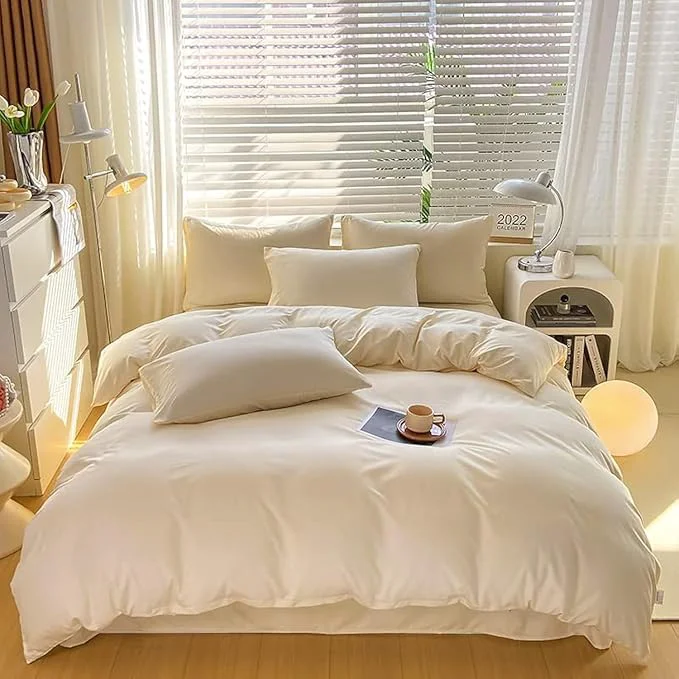 Responsible Cottonight Ivory Comforter Set Twin Beige White Bedding Comforter Set Off White Solid Blanket Quilts Solid Cream White Modern Soft Breathable Chic Ivory Bedding Set for Women Men Twin Bed Expertly Made