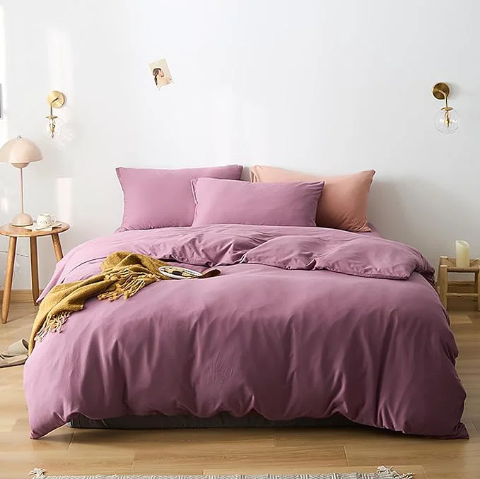 Artisan Cottonight Purple Comforter Set California King Dusty Purple Bedding Comforter Set Pale Mauve Blanket Quilts Soft Breathable Lilac Soft Breathable 3 Piece Comforter Set for Cal King Bed Classic