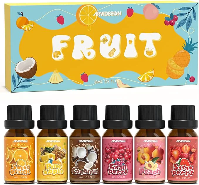 Pure ARVIDSSON Fruits Essential Oils Set Natural Fruity Fragrance Oil Green