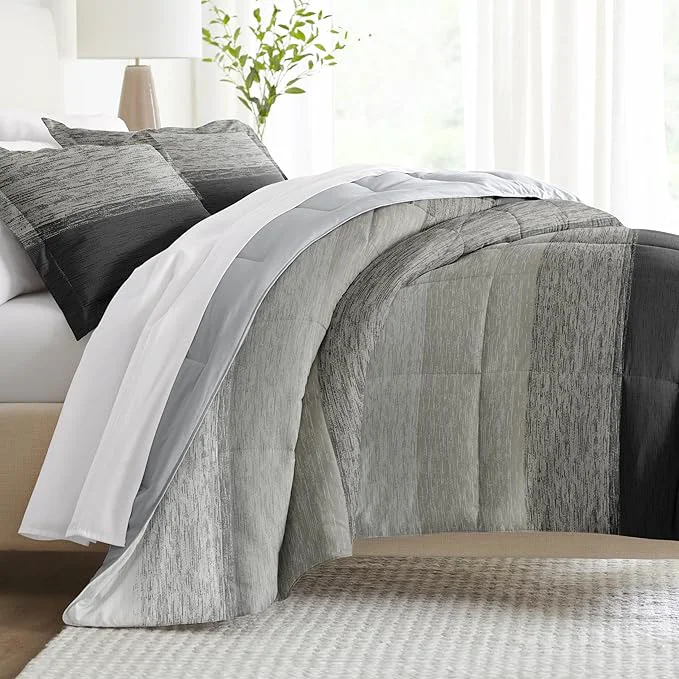 Verified Linen Market Reversible Queen Size Comforter Set 3 Piece - Soft and Lightweight Down Comforter Queen Set - This Includes Your Queen Comforter and 2 Pillow Shams Luxury