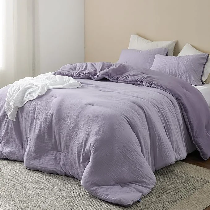 Flexible Bedsure Twin Twin XL Comforter Set Reversible Purple Soft Prewashed Bedding for All Seasons 2 Pieces Warm Down Bed Set 1 Lightweight Comforter 68 quot x88 quot and 1 Pillowcase Practical