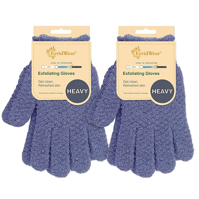 Unique Evridwear Exfoliating Dual Texture Bath Gloves Authentic
