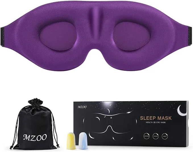 Sustainable MZOO Luxury Sleep Eye Mask for Side Sleeper Men Women Zero Eye Pressure 3D Effective