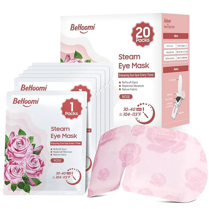 Elite BeHoomi 20Packs Steam Eye Mask Heated Eye Mask Warm Compress Advanced