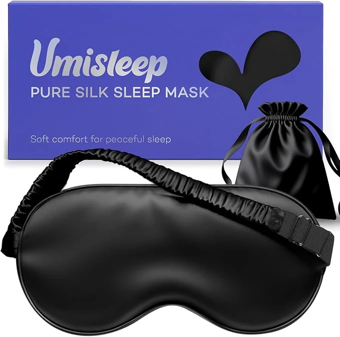 Functional Umisleep Sleep Mask for Pure Mulberry Silk 22 Momme 6A Soft Eye Masks for Traditional