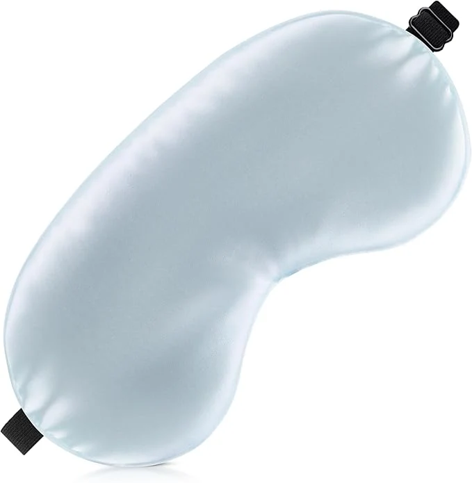 Solid Sleep Mask Silk Eye Mask for Men Sleeping Mask Adjustable Elastic Strap for Easy-to-Use