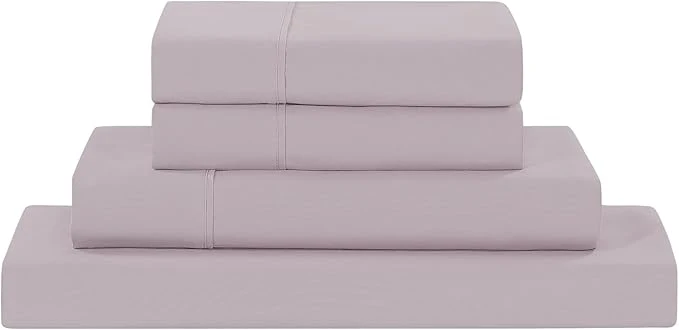 Modern Threads Soft Microfiber Solid Sheets - Luxurious Microfiber Bed Sheets - Includes Flat Sheet Fitted Sheet with Deep Pockets amp Pillowcases Dusty Mauve California King