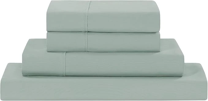 Crafted Modern Threads Soft Microfiber Solid Sheets - Luxurious Microfiber Bed Sheets - Includes Flat Sheet Fitted Sheet with Deep Pockets amp Pillowcases Smoke Twin Breathable